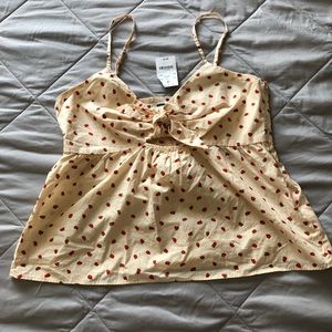 Madewell strawberry tie tank top